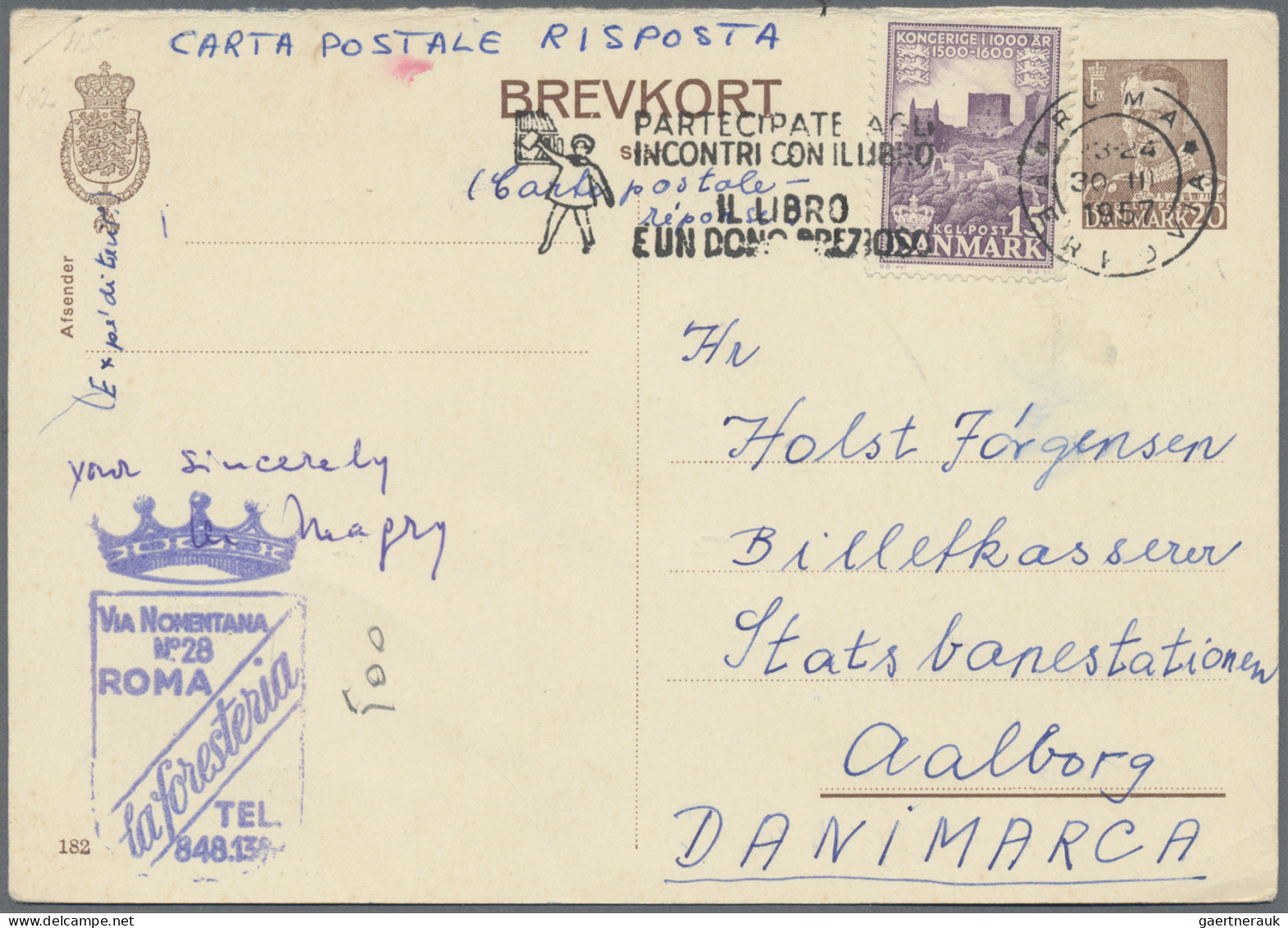 Denmark - Postal Stationery: 1879/1975, Lot Of 41 Used Stationeries Incl. Unseve - Postwaardestukken