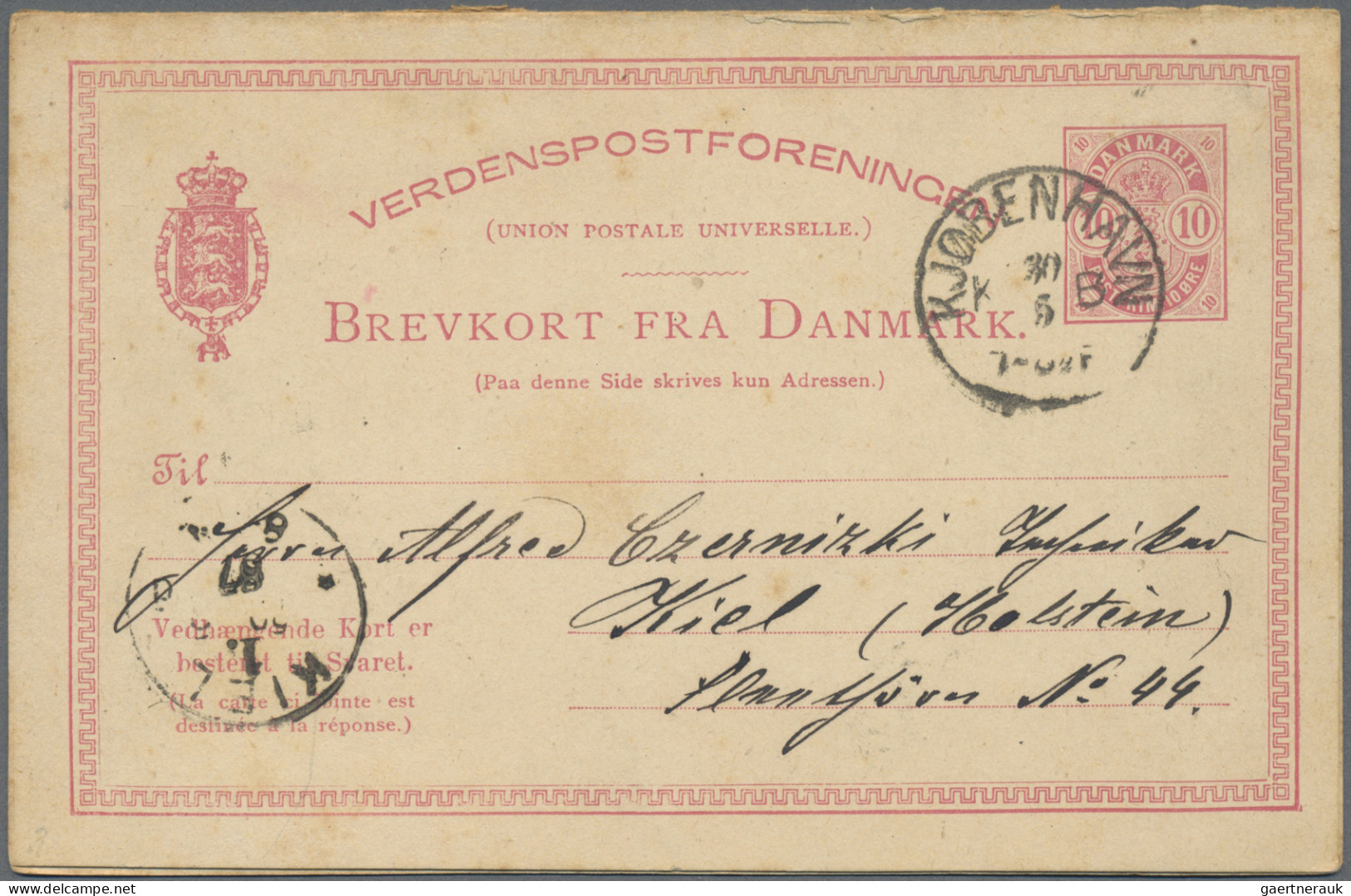 Denmark - Postal Stationery: 1880/1975 (ca.), Lot Of 41 Used Stationeries Incl. - Postal Stationery