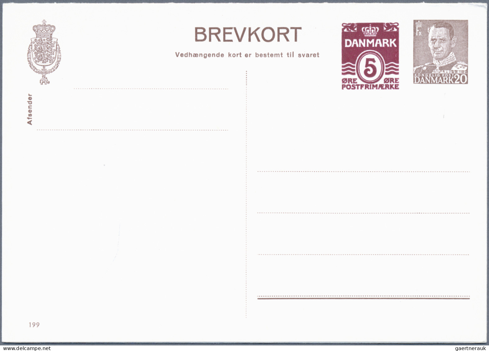 Denmark - Postal Stationery: 1885/1965 (ca.), Reply Cards (Double Cards), Collec - Entiers Postaux