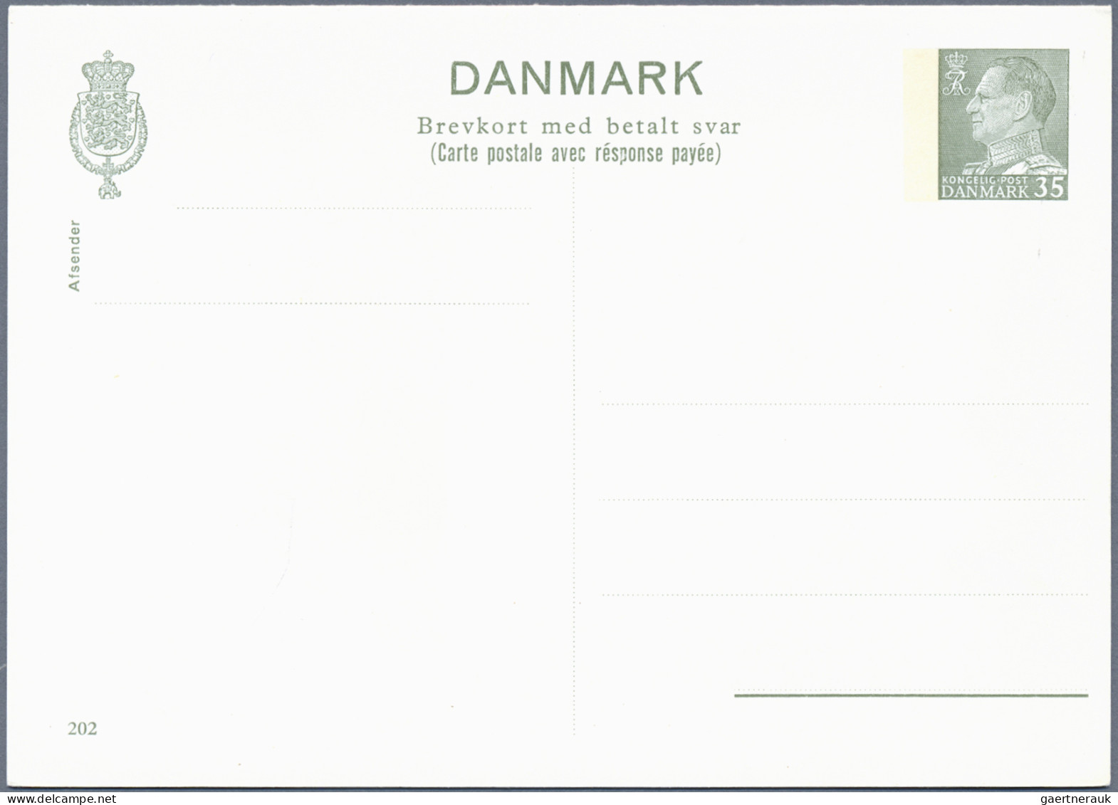 Denmark - Postal Stationery: 1885/1965 (ca.), Reply Cards (Double Cards), Collec - Interi Postali