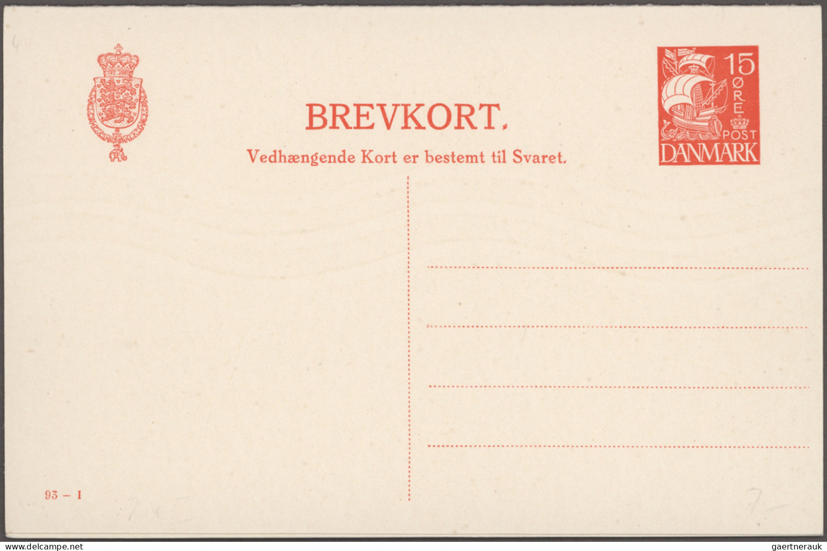 Denmark - Postal Stationery: 1885/1965 (ca.), Reply Cards (Double Cards), Collec - Interi Postali