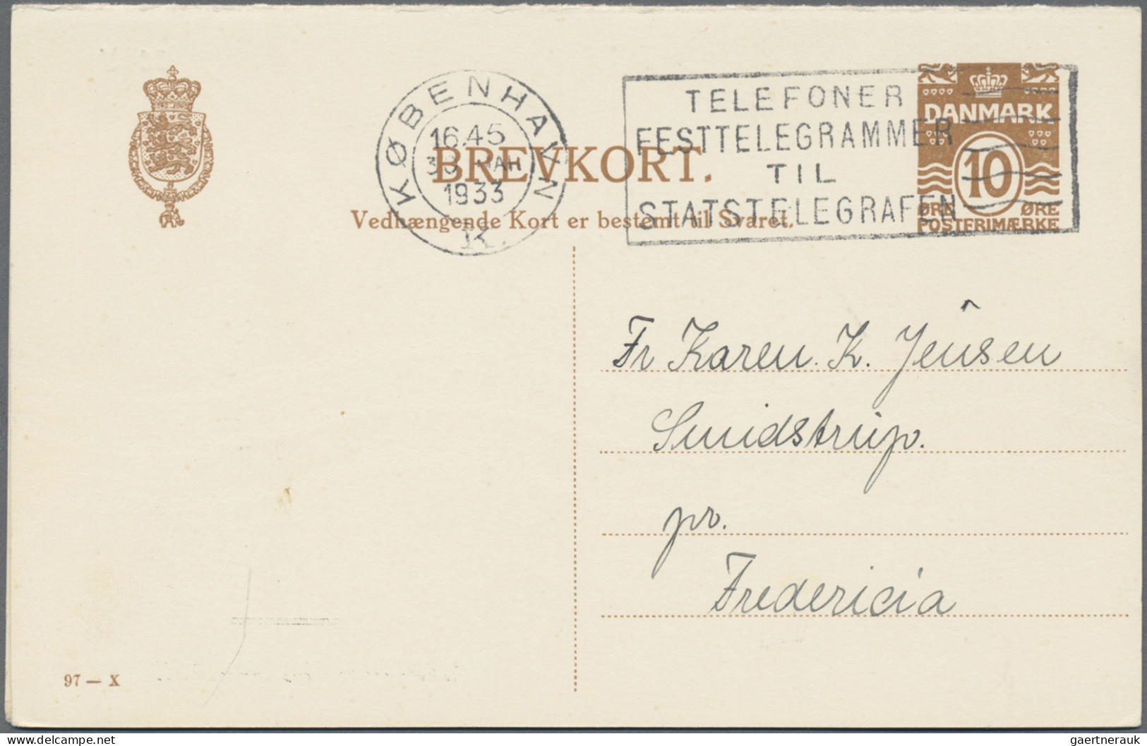 Denmark - Postal Stationery: 1888/1974, Lot Of 39 Used Stationeries Incl. Unseve - Postwaardestukken