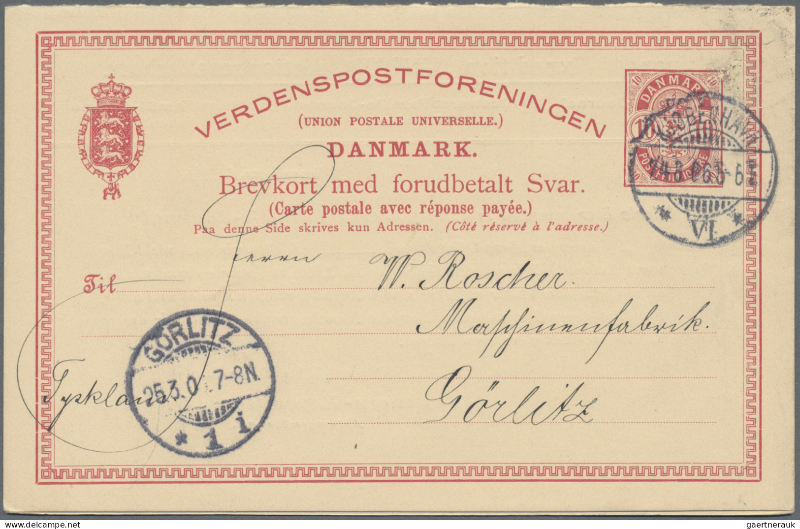 Denmark - Postal Stationery: 1888/1976, Lot Of 38 Used Stationeries Incl. Unseve - Ganzsachen