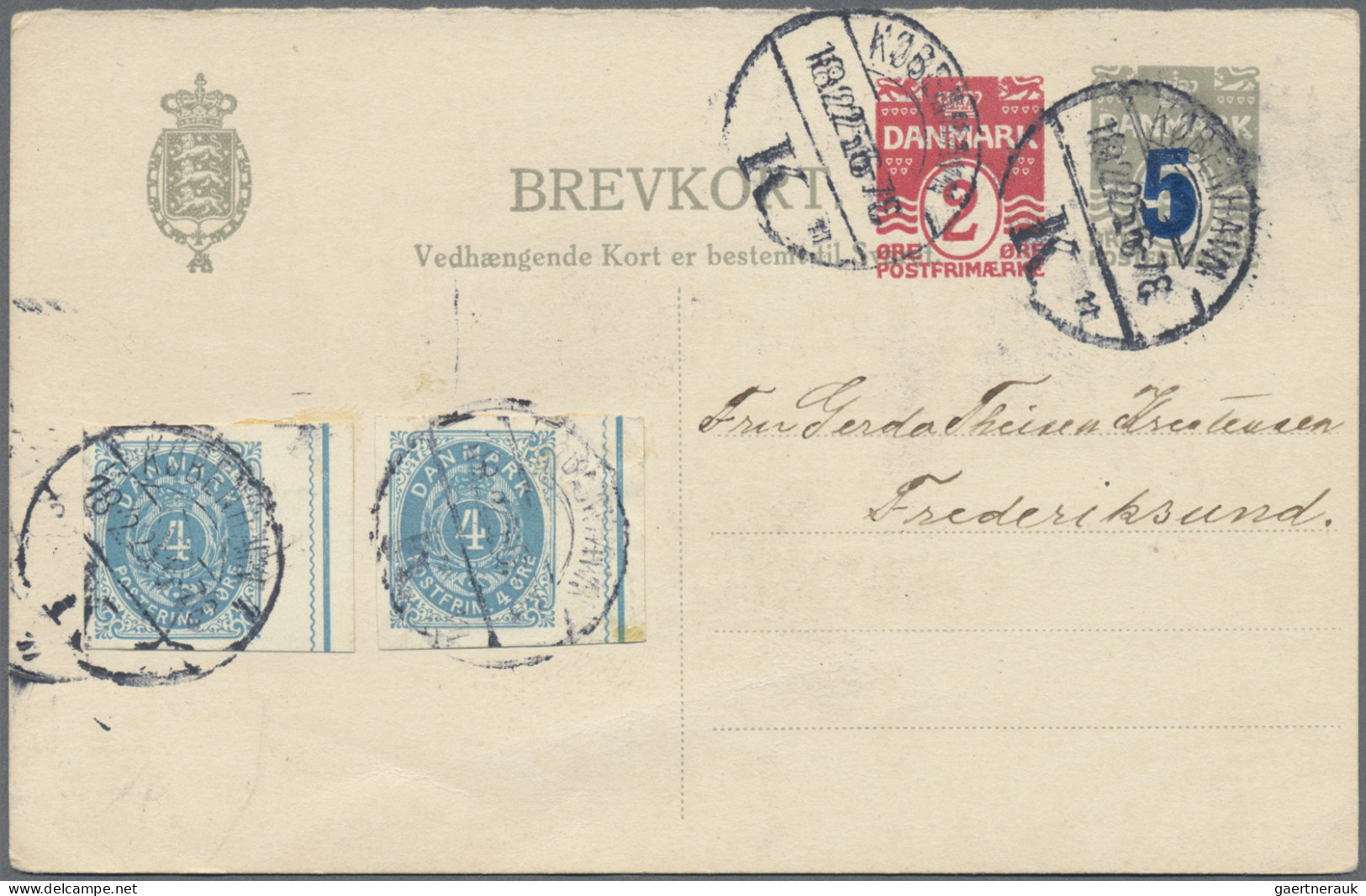 Denmark - Postal Stationery: 1890/1971, Lot Of 42 Used Stationeries Incl. Unseve - Interi Postali