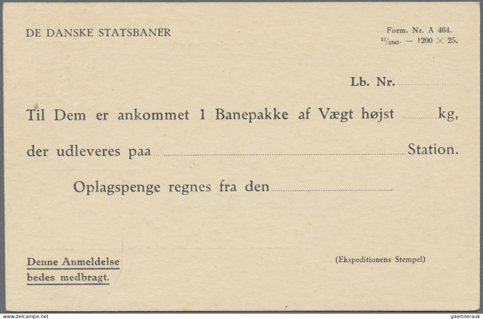 Denmark - Postal Stationery: 1910/1975 (ca.), Postal Cards Of National Railway, - Postal Stationery