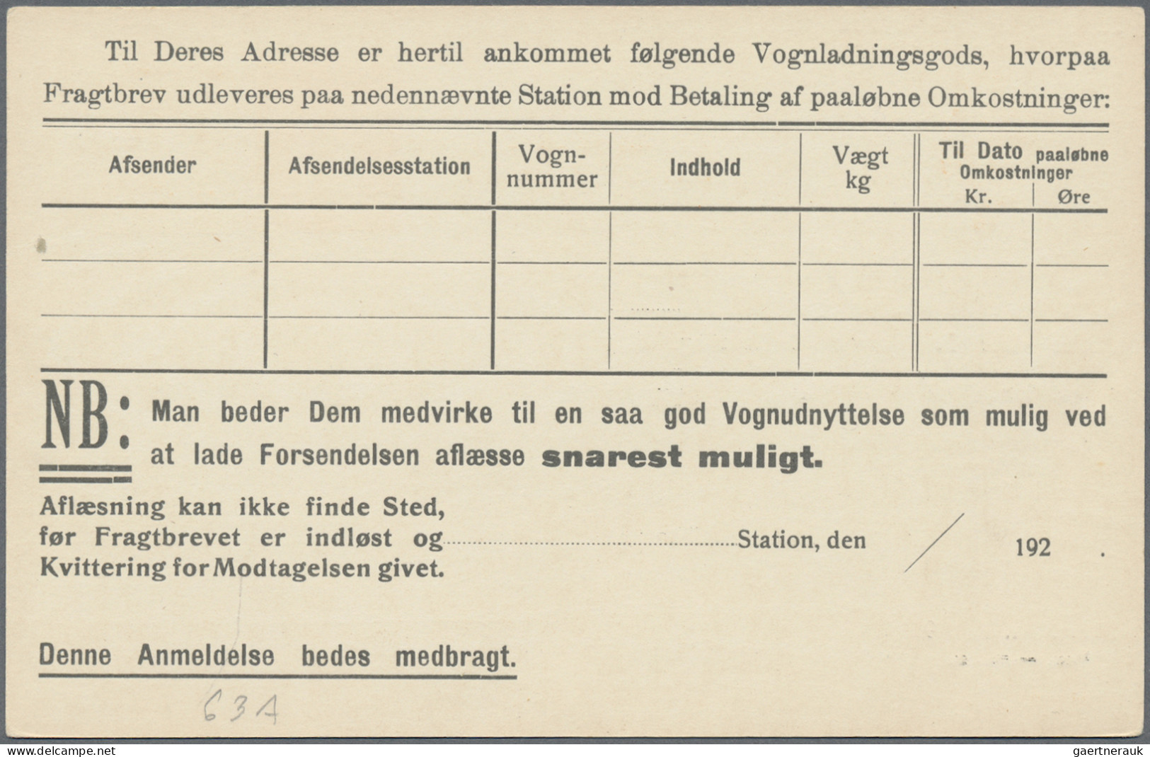 Denmark - Postal Stationery: 1920/1976 (ca.), Postal Cards Of National Railway, - Ganzsachen