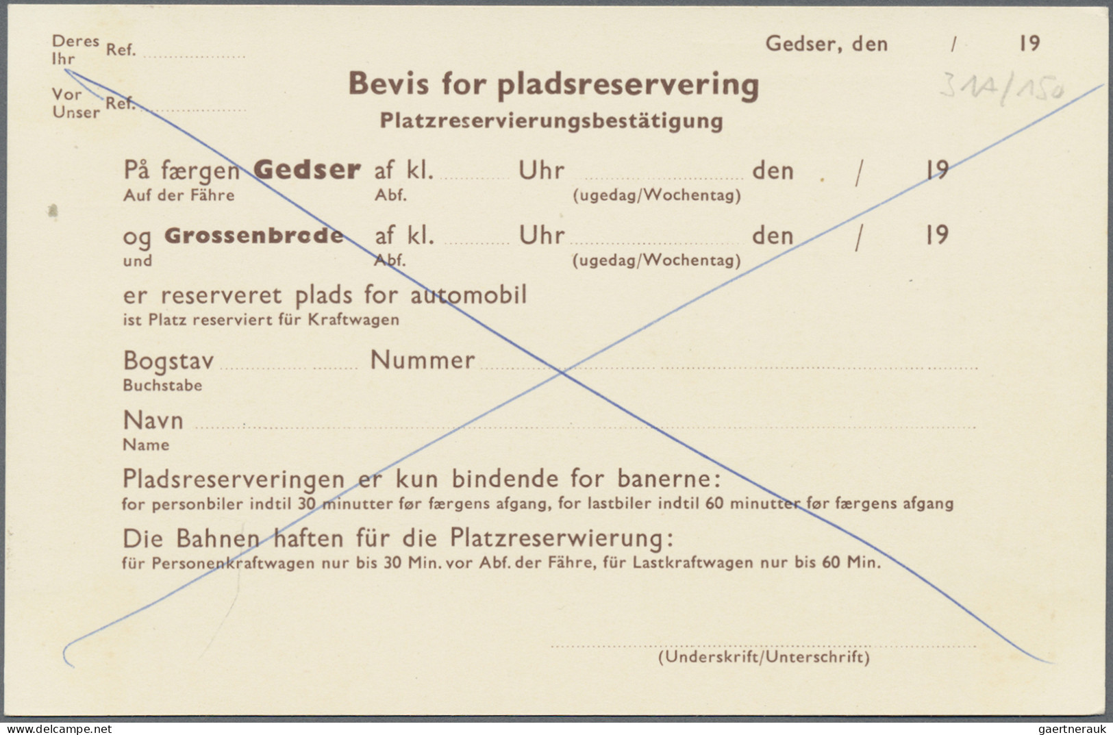 Denmark - Postal Stationery: 1920/1980 (ca.), Postal Cards Of National Railway, - Interi Postali