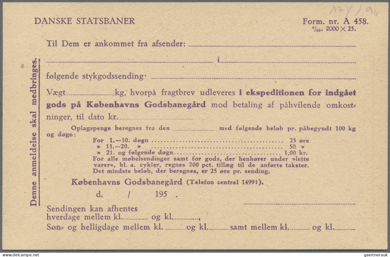 Denmark - Postal Stationery: 1920/1980 (ca.), Postal Cards Of National Railway, - Ganzsachen