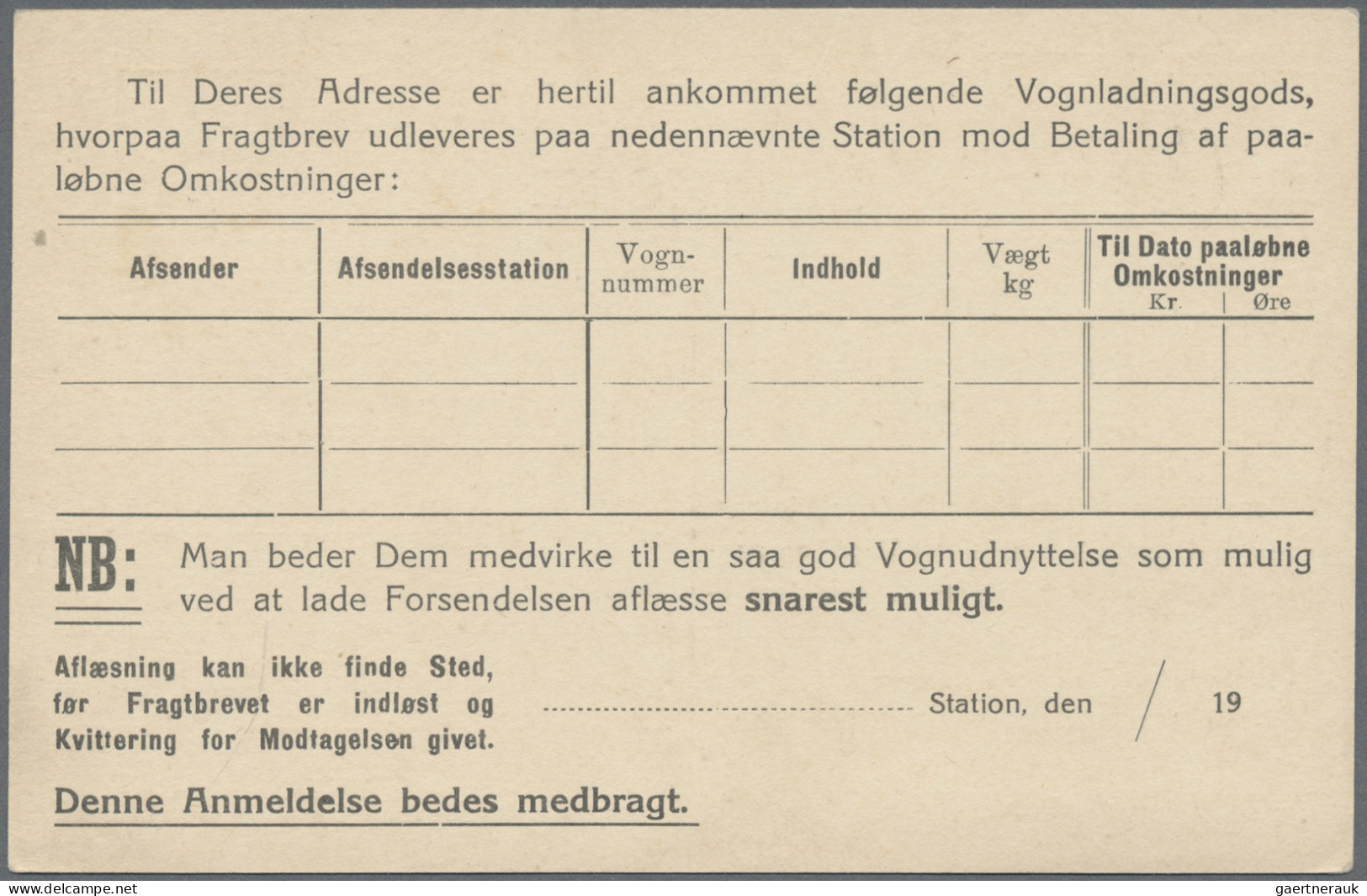 Denmark - Postal Stationery: 1920/1980 (ca.), Postal Cards Of National Railway, - Interi Postali