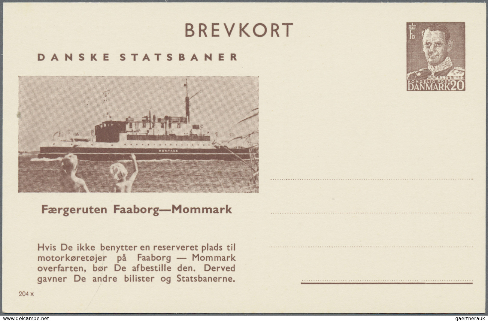 Denmark - Postal Stationery: 1938/1978 (ca.), Postal Cards Of National Railway, - Enteros Postales