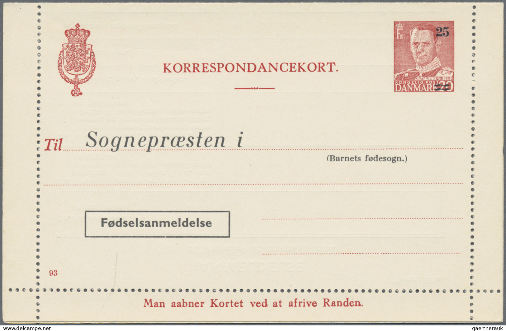 Denmark - Postal Stationery: 1953/1965, Letter Cards For Population Register, Lo - Interi Postali