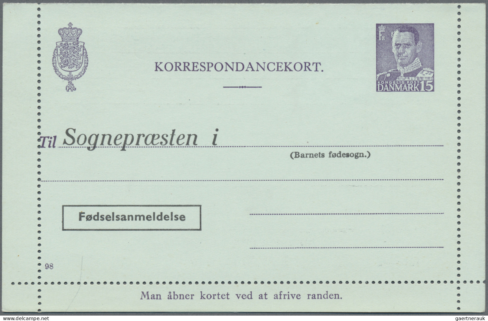 Denmark - Postal Stationery: 1953/1965, Letter Cards For Population Register, Lo - Interi Postali