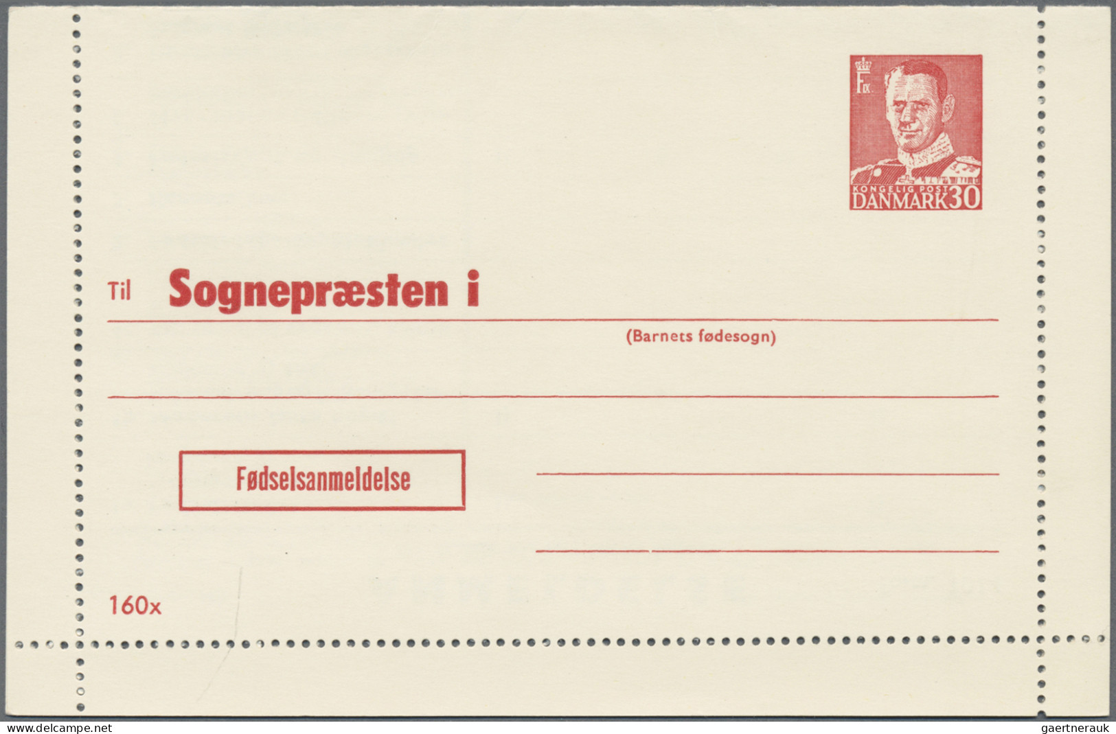 Denmark - Postal Stationery: 1953/1965, Letter Cards For Population Register, Lo - Interi Postali