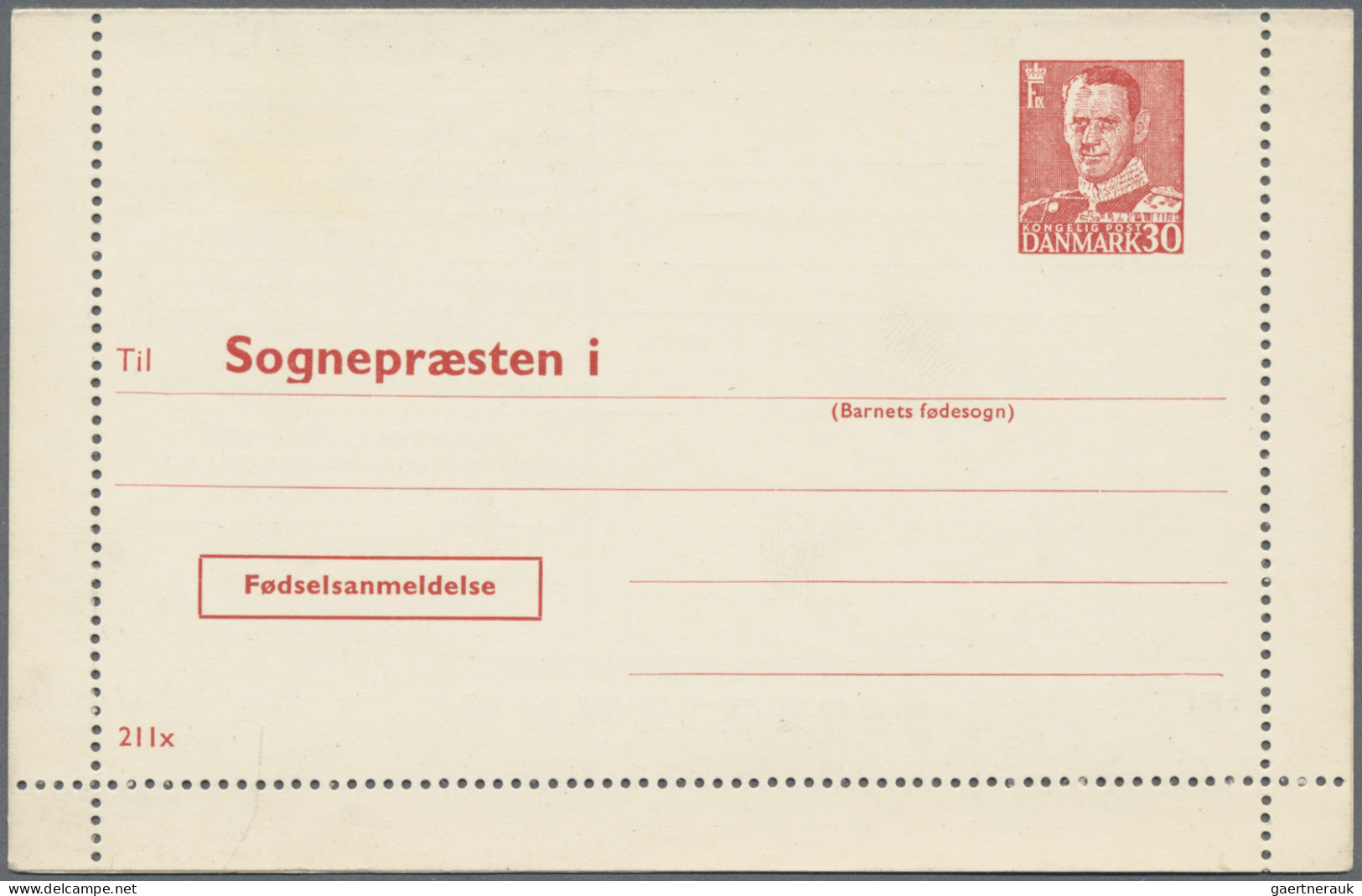 Denmark - postal stationery: 1953/1965, Letter Cards for Population Register, lo