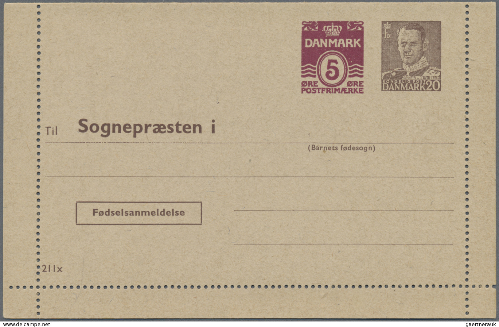 Denmark - postal stationery: 1953/1965, Letter Cards for Population Register, lo