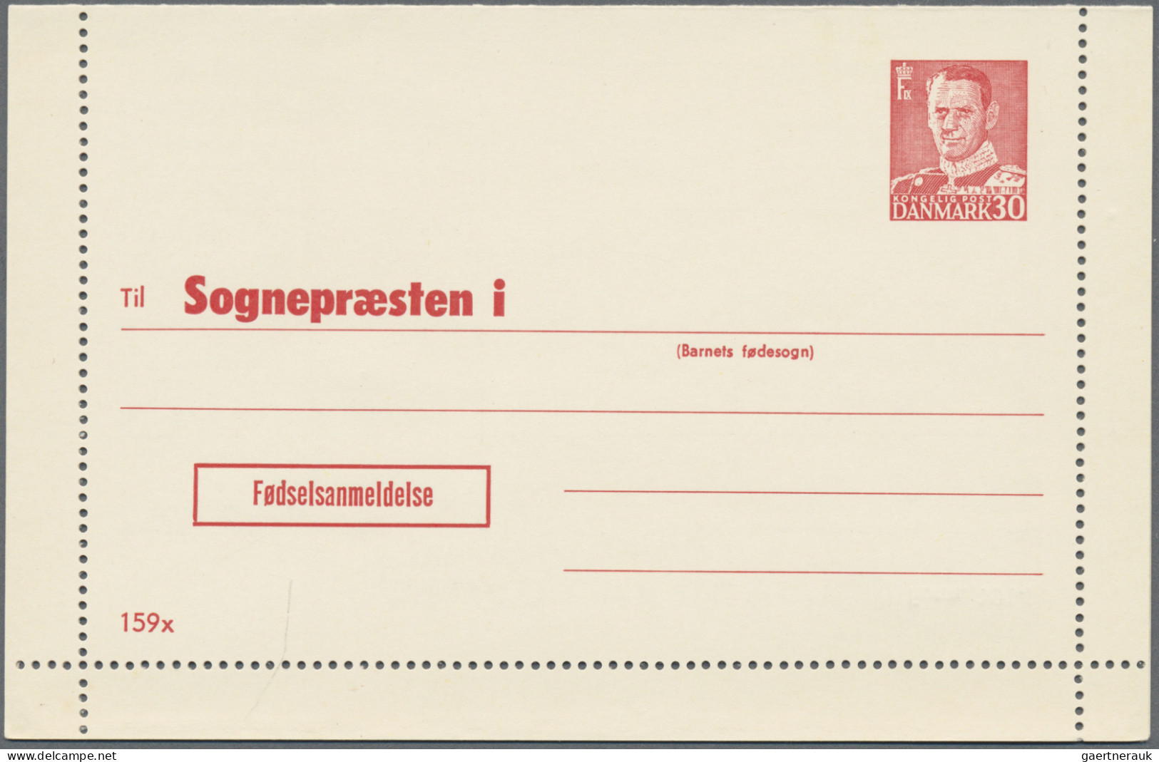 Denmark - Postal Stationery: 1953/1965, Letter Cards For Population Register, Lo - Postwaardestukken