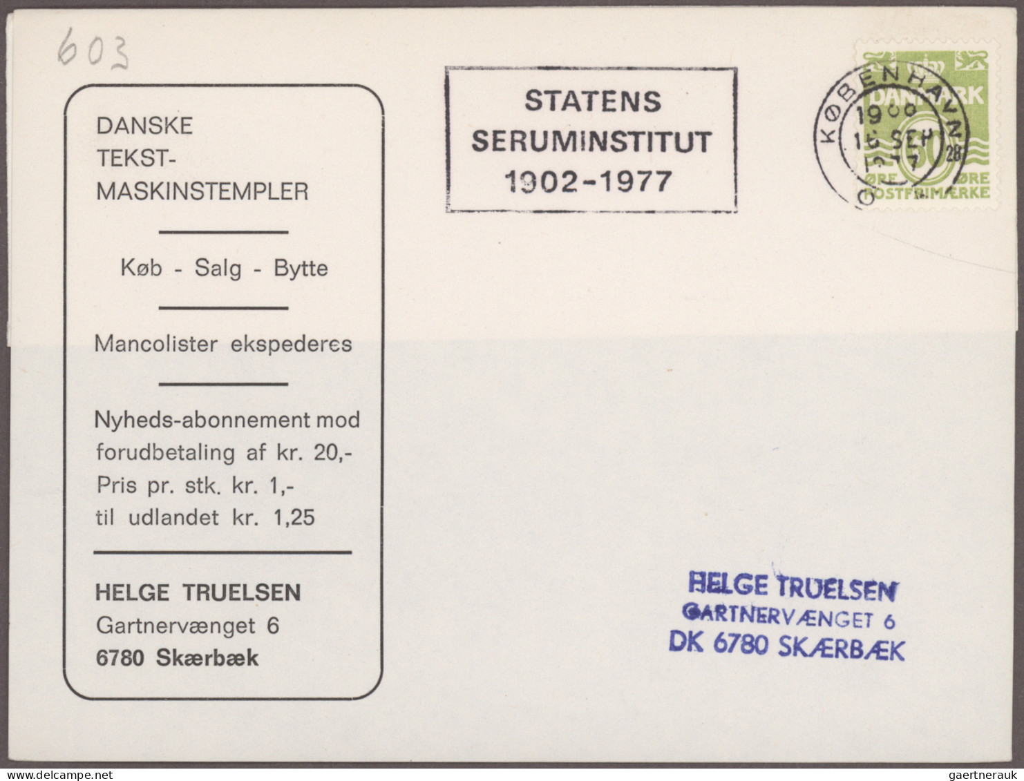 Denmark - Post Marks: 1975/1989 (ca.), SLOGAN MARKS, Holding Of 1000+ Covers/car - Franking Machines (EMA)