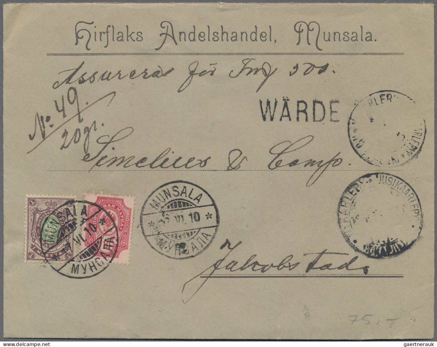 Finland: 1900/1950 (ca.), Assortment Of Apprx. 60 Covers/cards, Incl. Ship Mail, - Briefe U. Dokumente