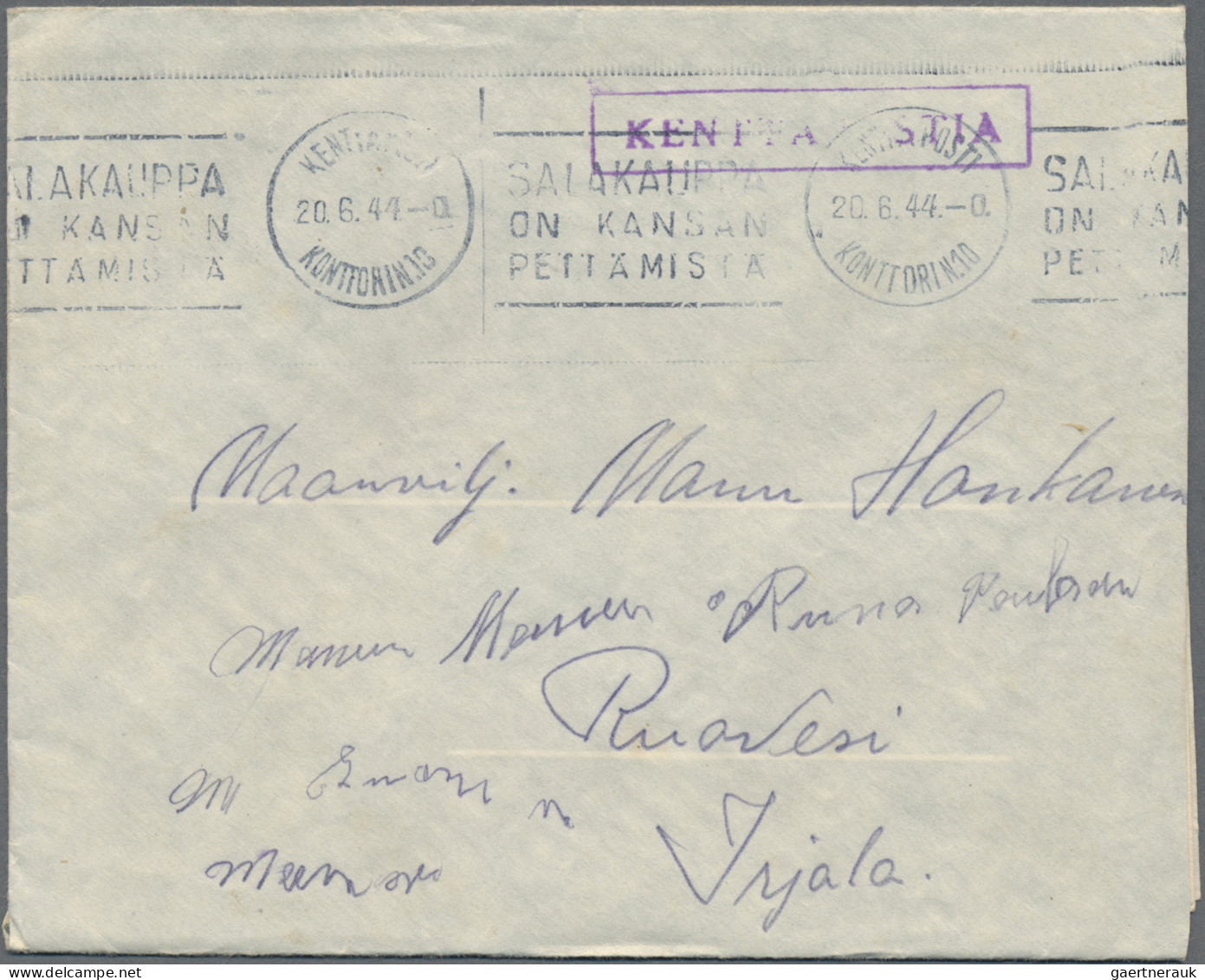 Finland: 1941/1990 (ca), around 250 Finnish Fieldpost from WWII with a wide rang