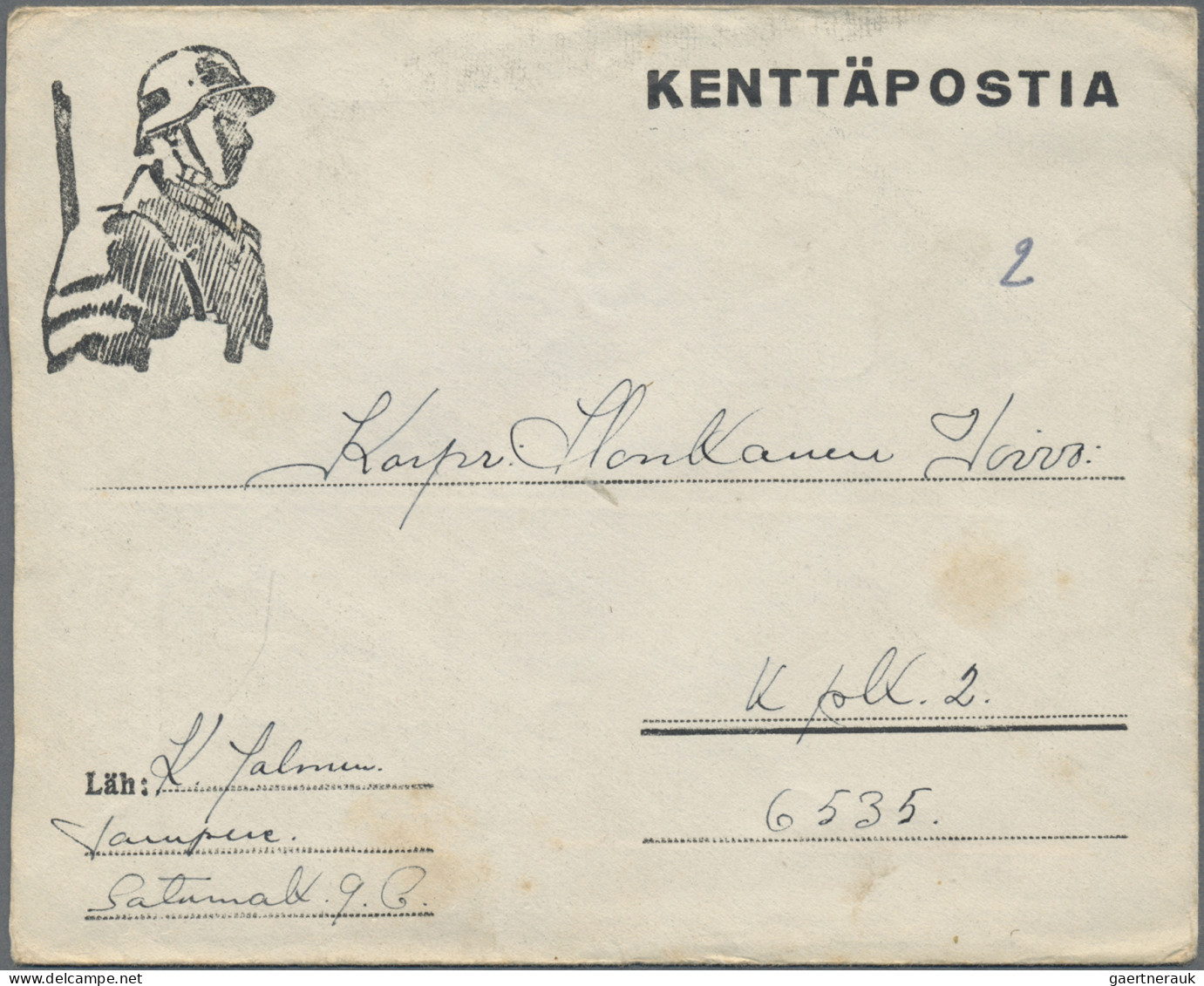 Finland: 1941/1990 (ca), around 250 Finnish Fieldpost from WWII with a wide rang
