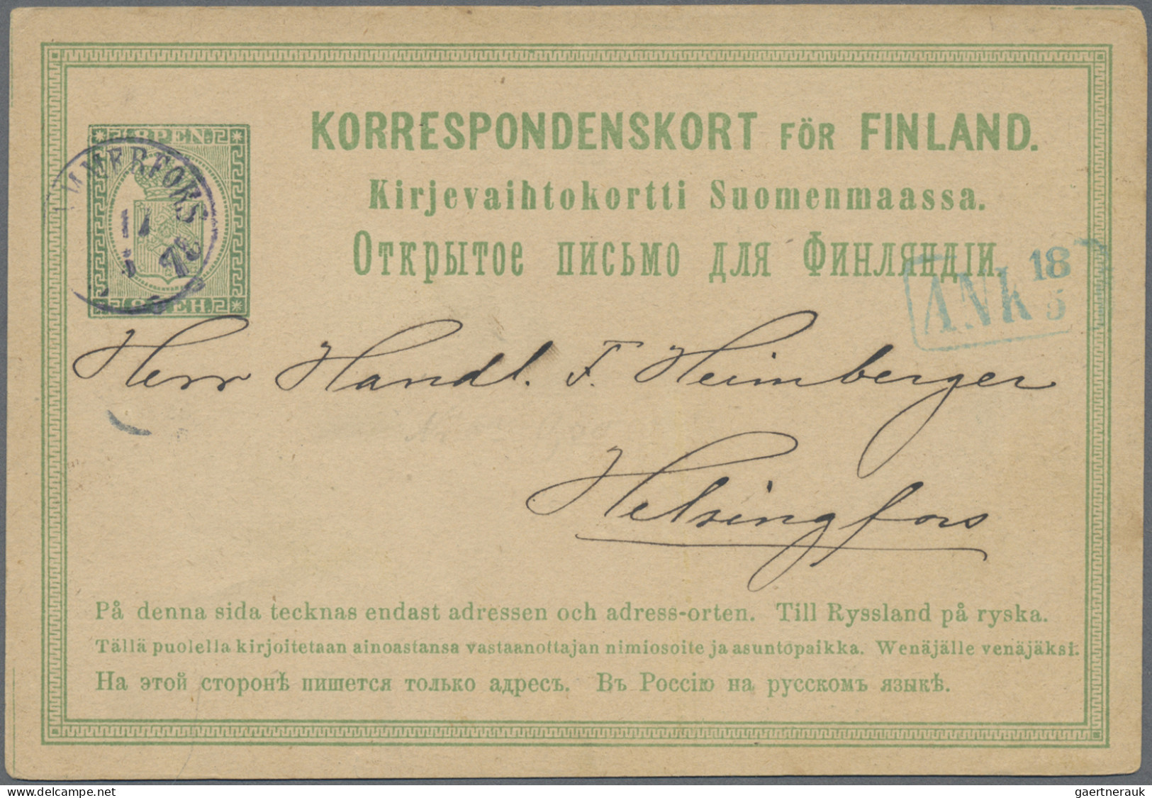 Finland - Postal Stationery: 1872/1924, Collection Of 25 Used Stationeries (24 C - Interi Postali