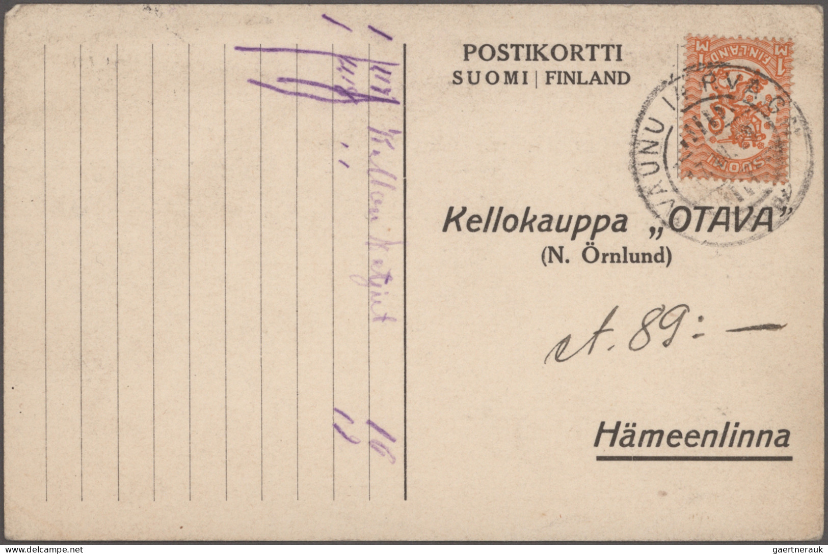 Finland - Post Marks: 1902/1942, Railway Cancellations, Assortment Of Apprx. 40 - Otros