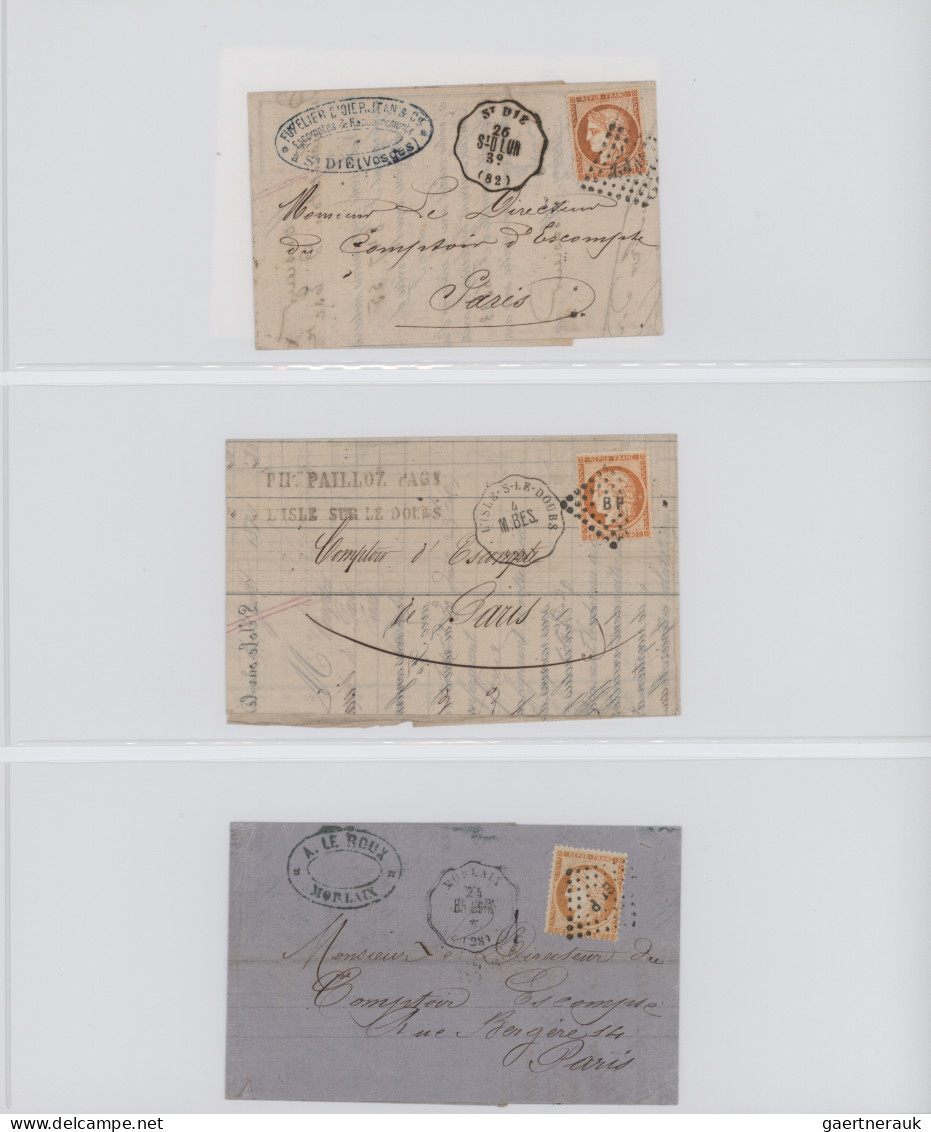 France: 1820/1950 (ca.), Collection Of Apprx. 360 Covers/cards From Some Stample - Verzamelingen