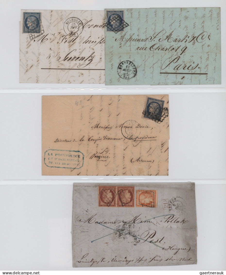 France: 1820/1950 (ca.), Collection Of Apprx. 360 Covers/cards From Some Stample - Verzamelingen