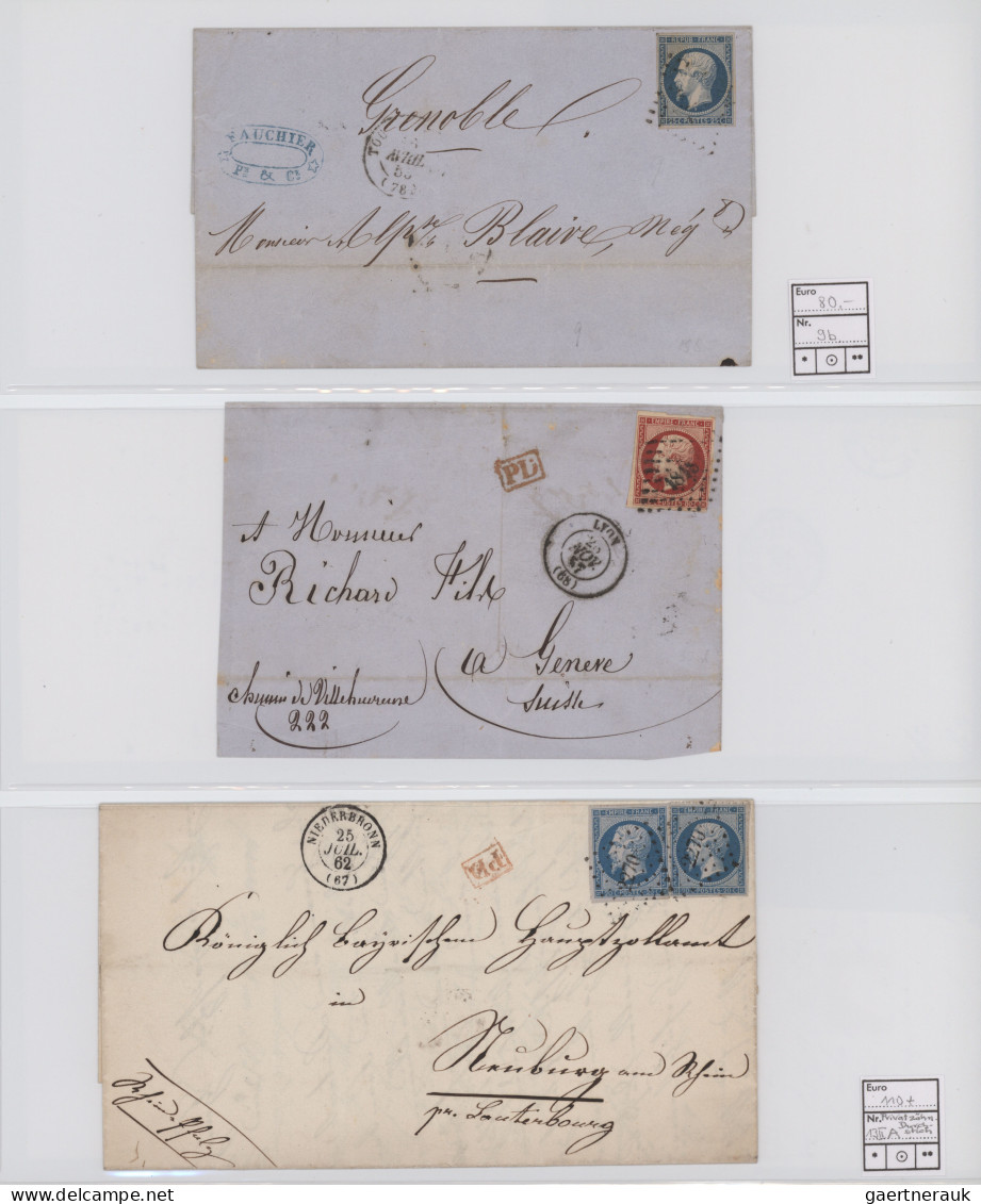 France: 1820/1950 (ca.), Collection Of Apprx. 360 Covers/cards From Some Stample - Verzamelingen