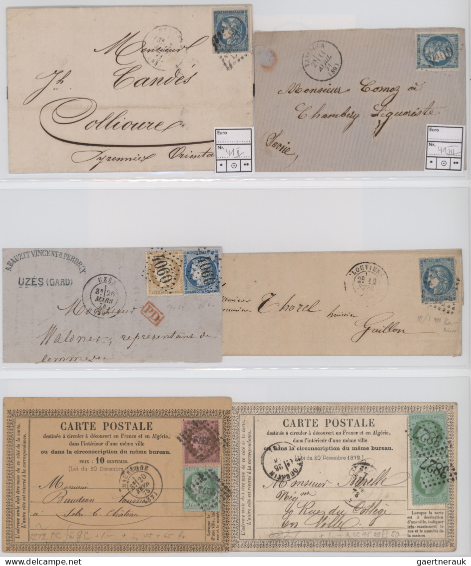 France: 1820/1950 (ca.), collection of apprx. 360 covers/cards from some stample