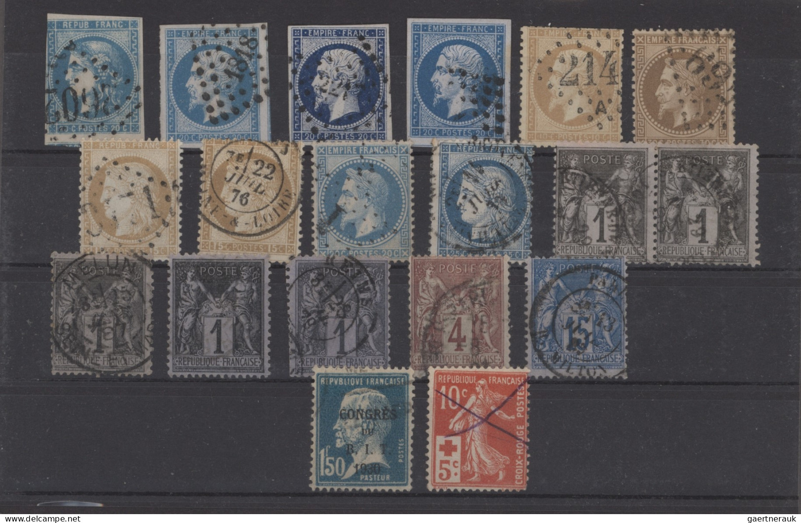 France: 1849/1960's: Hundreds Of Mint And Used Stamps On Stock Cards, With Some - Collezioni