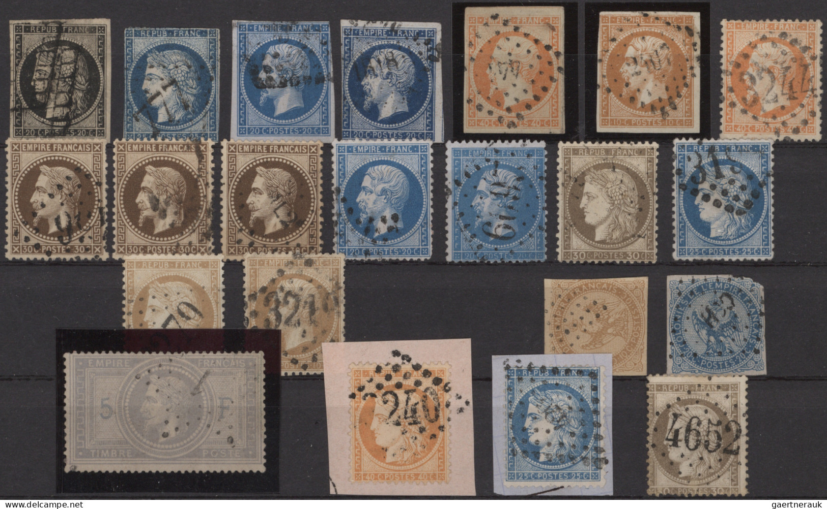 France: 1849/1960's: Hundreds Of Mint And Used Stamps On Stock Cards, With Some - Collezioni