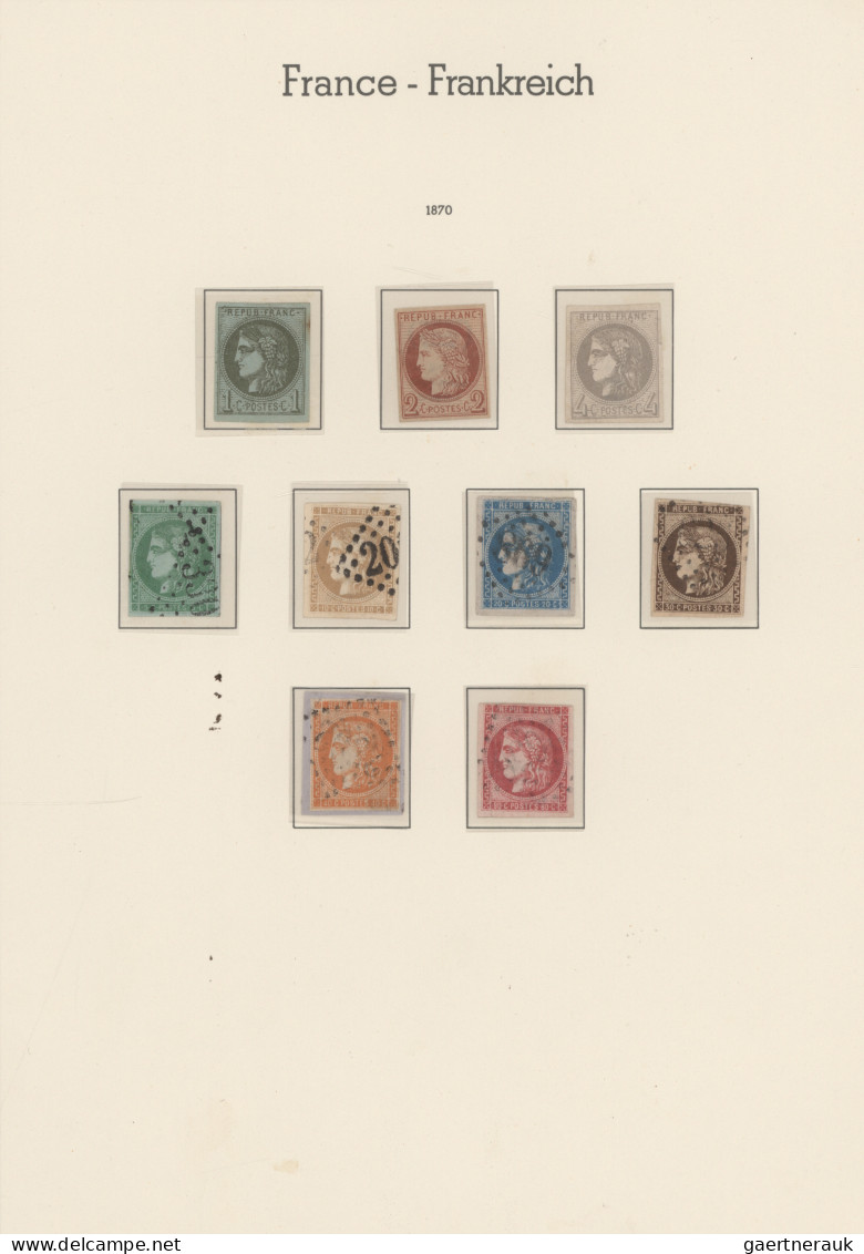 France: 1849/1964, Comprehensive Mint And Used Collection In A Thick KA/BE Binde - Verzamelingen