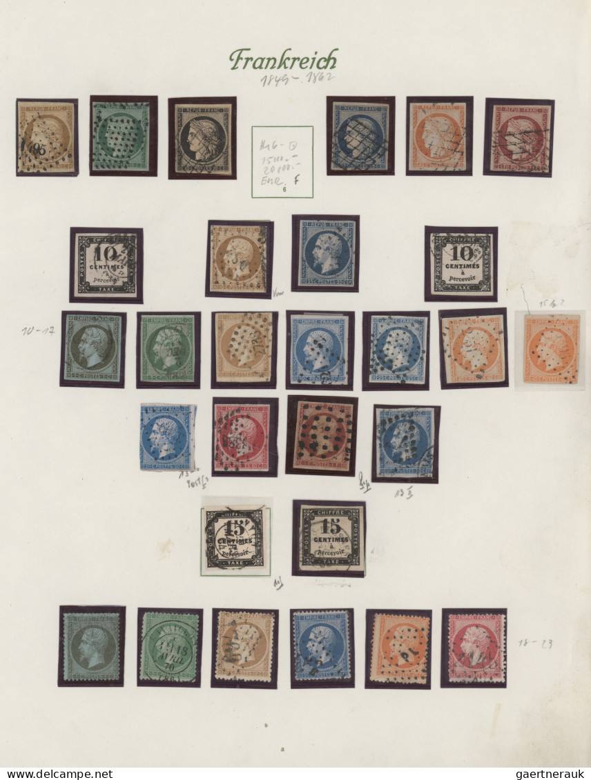 France: 1849/1978, Fine Used Collection In Three Binders, Well Arranged On Album - Verzamelingen