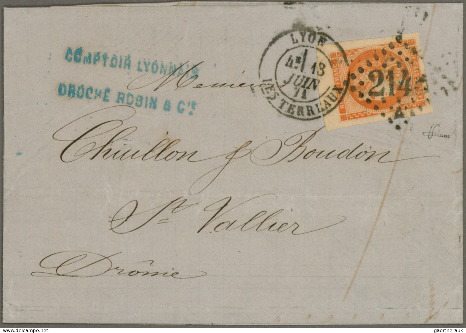 France: 1870 Bordeaux Issue: Group Of Eight Covers Franked By Imperf Ceres Stamp - Collezioni