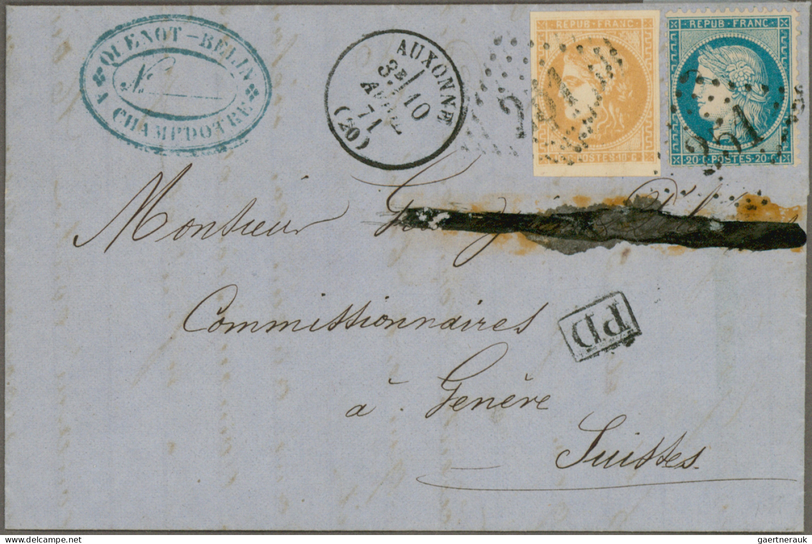 France: 1870 Bordeaux Issue: Group Of Eight Covers Franked By Imperf Ceres Stamp - Sammlungen