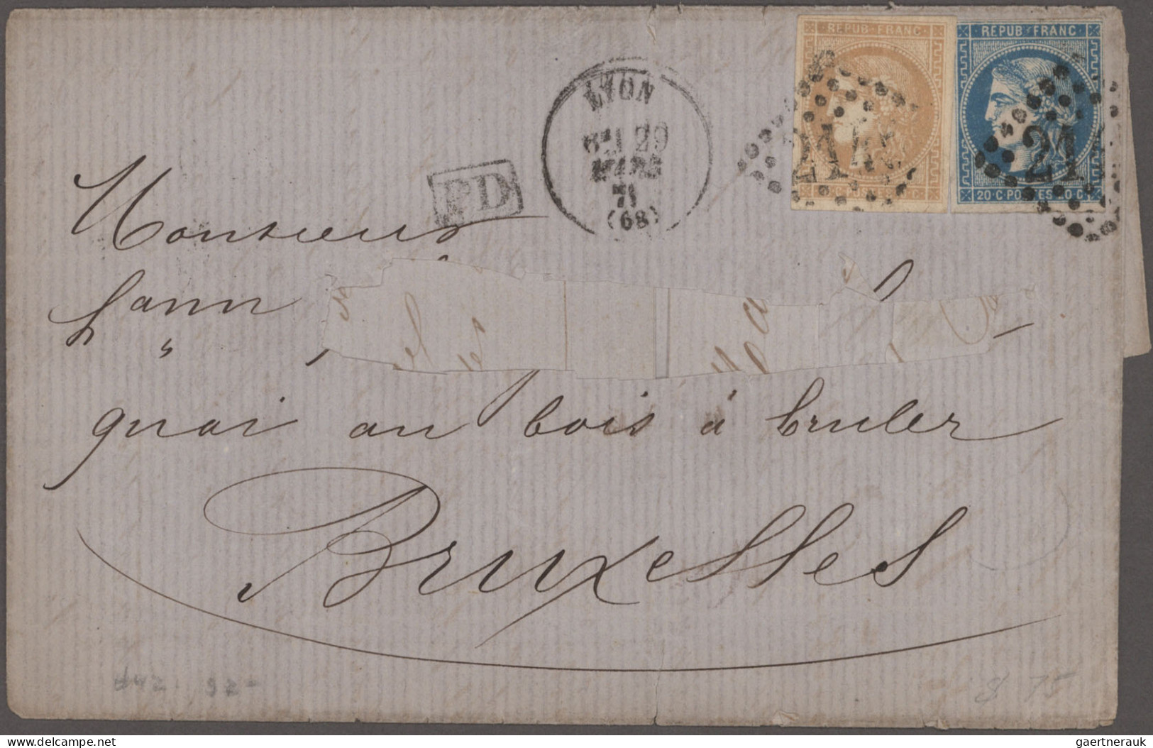 France: 1870/1900 (ca): Schöner Klassik-Briefposten Von 190 Belegen Mit Seltenen - Colecciones Completas