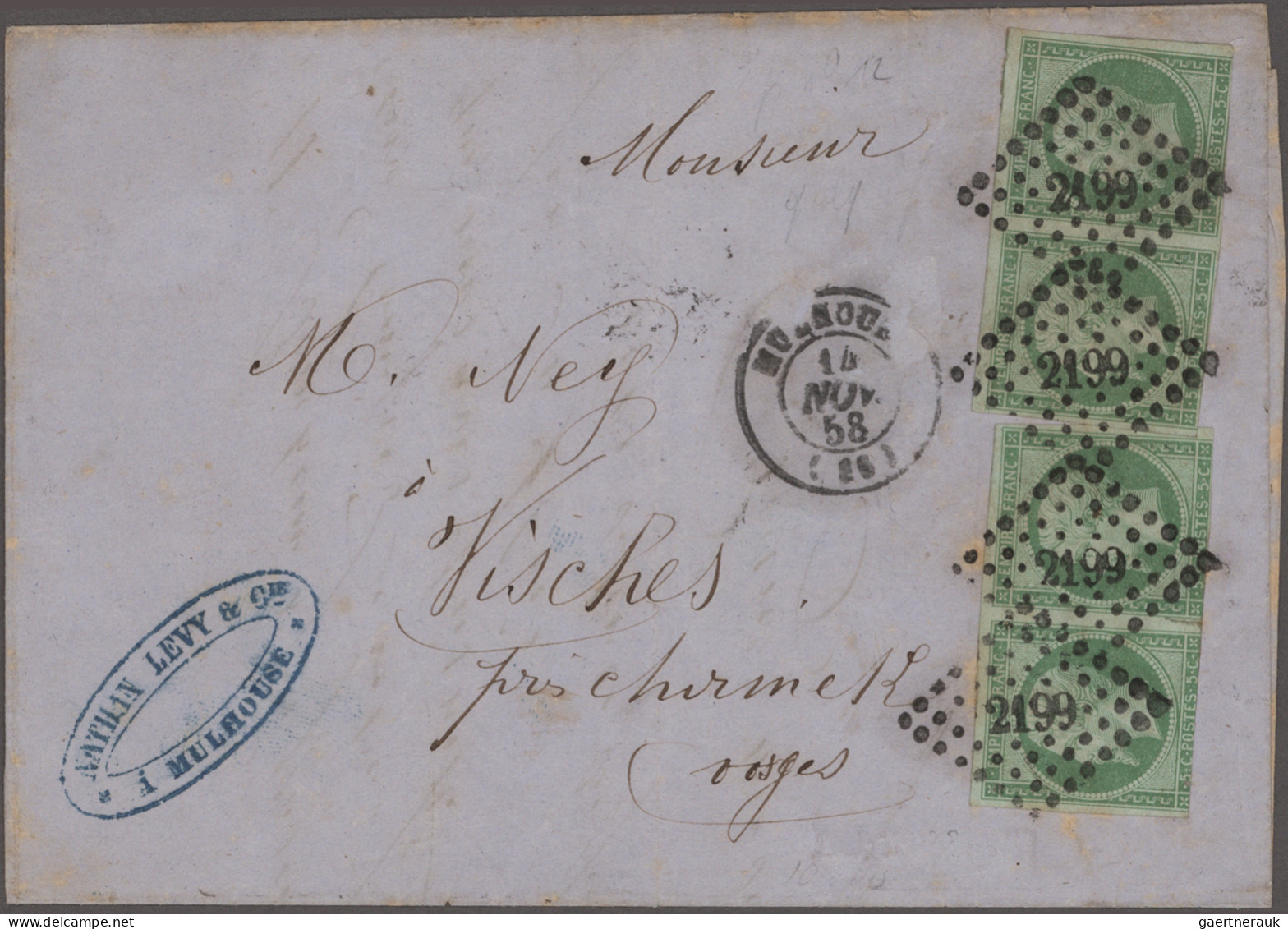 France: 1870/1900 (ca): Schöner Klassik-Briefposten Von 190 Belegen Mit Seltenen - Colecciones Completas