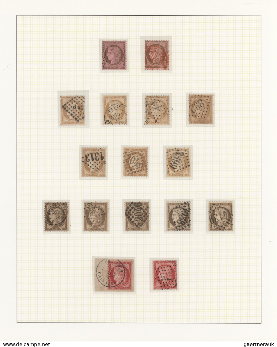 France: 1870/1900, Fine Used Collection Of 136 Stamps Ceres And Sage Neatly Arra - Collections