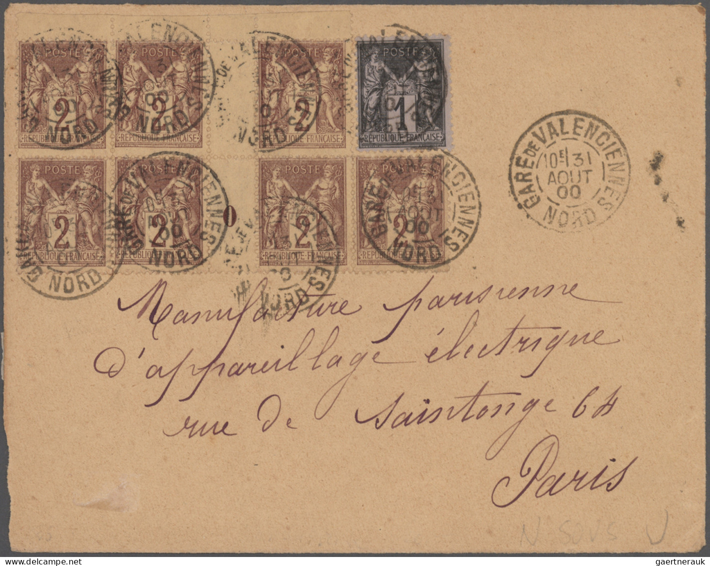 France: 1876/1901, Type Sage, assortment of apprx. 75 covers/cards/few fronts, n