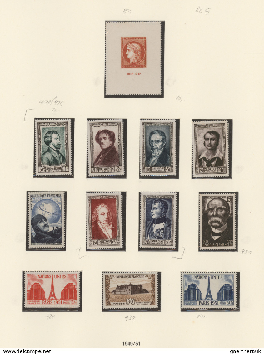 France: 1880/2000 (ca.), Comprehensive Mint And Used Balance In Eleven Albums, F - Collections