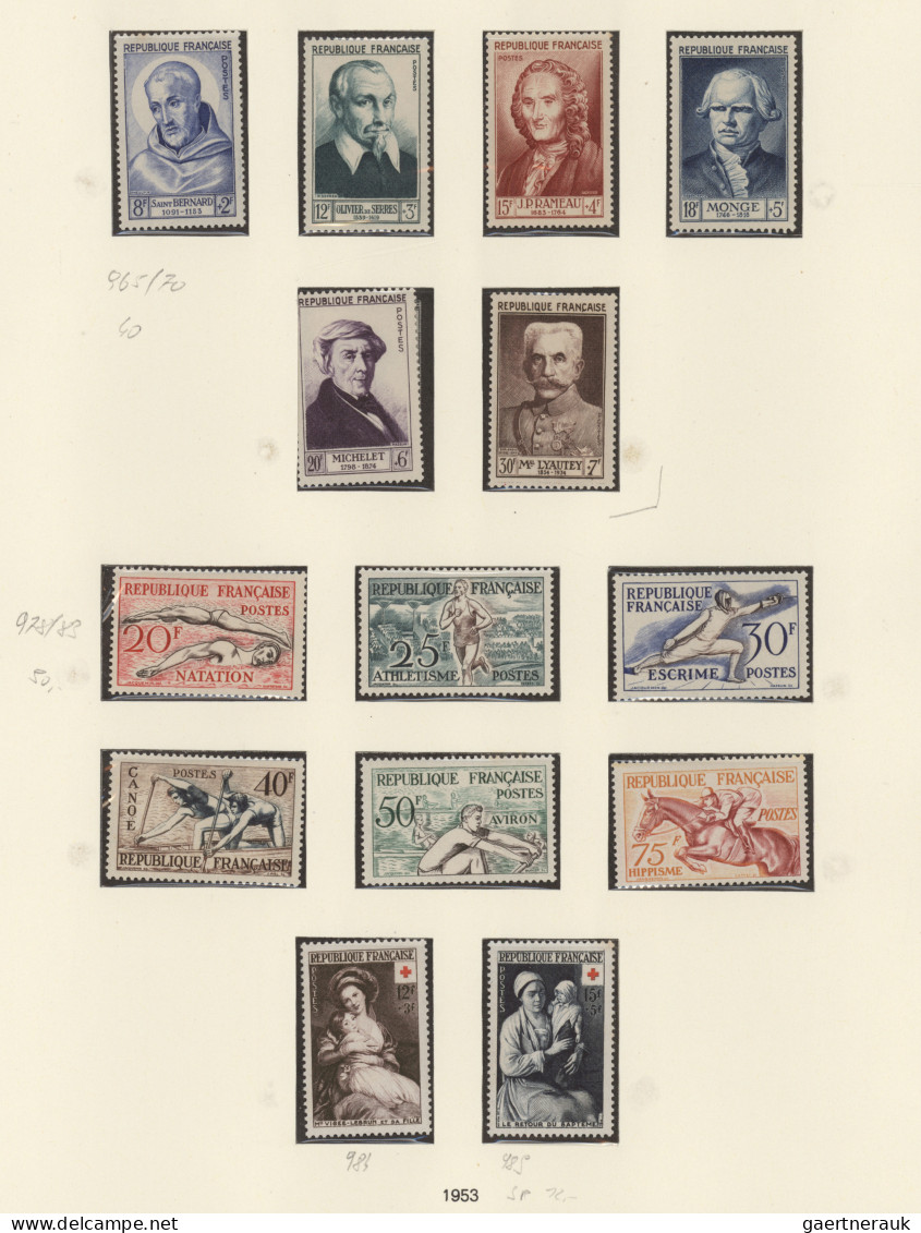 France: 1880/2000 (ca.), comprehensive mint and used balance in eleven albums, f