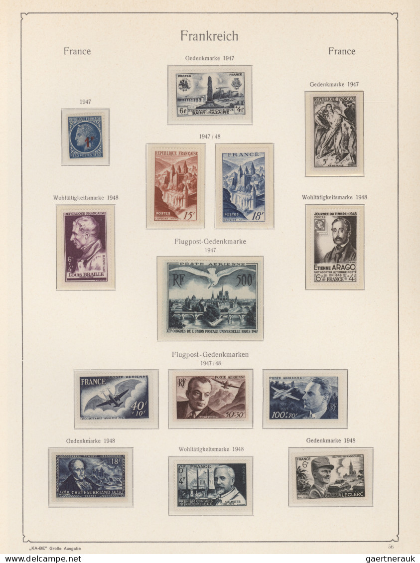 France: 1944/1994, Mint Collection In Three KA-BE-form Albums With Some Gaps, Pl - Verzamelingen