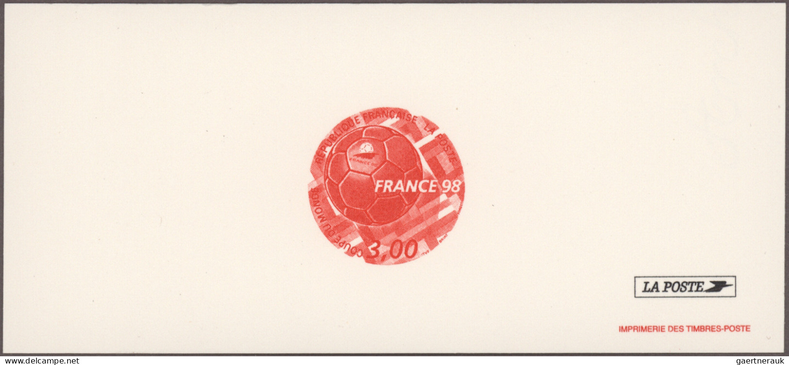 France: 1990/2000: Collection Of 348 Engravings Of French Postal Stamps, Housed - Collezioni