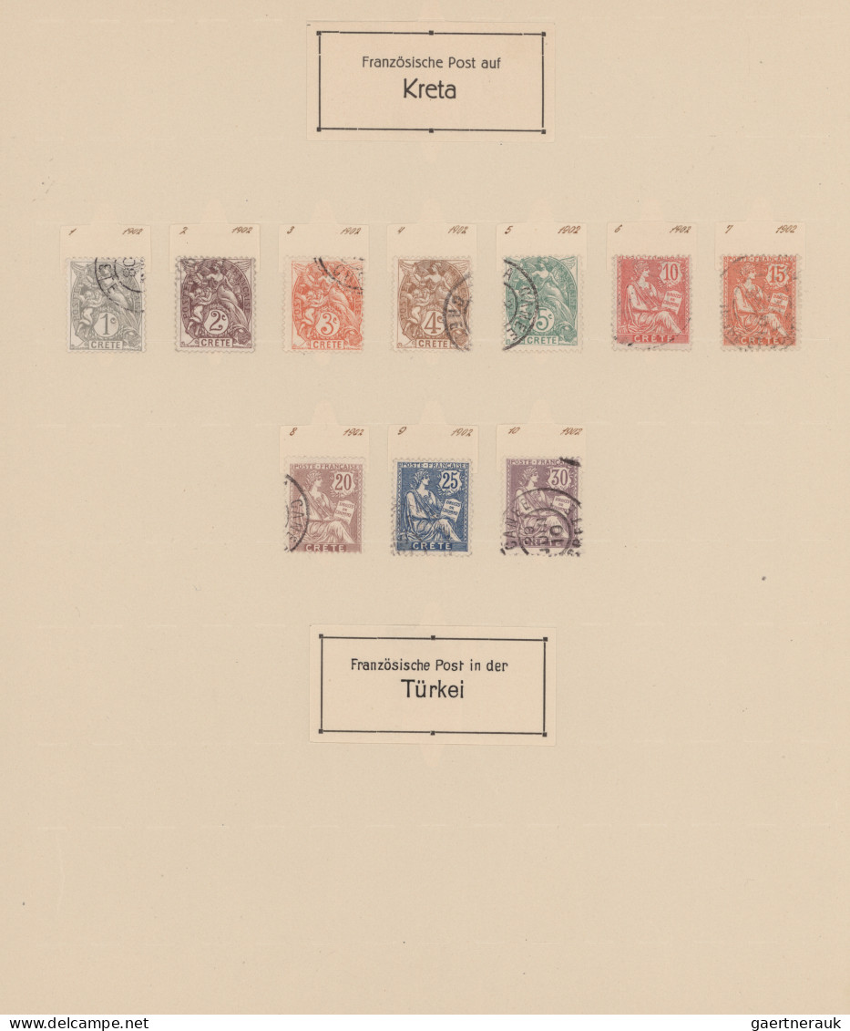 French Post Offices In The Levant: 1857/1903, Petty Used Collection On Leaves In - Otros & Sin Clasificación