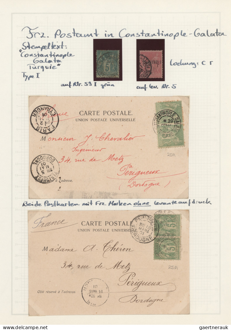 French Post Offices In The Levant: 1860/1910 (ca.), Collection Of Apprx. 50 Stam - Autres & Non Classés