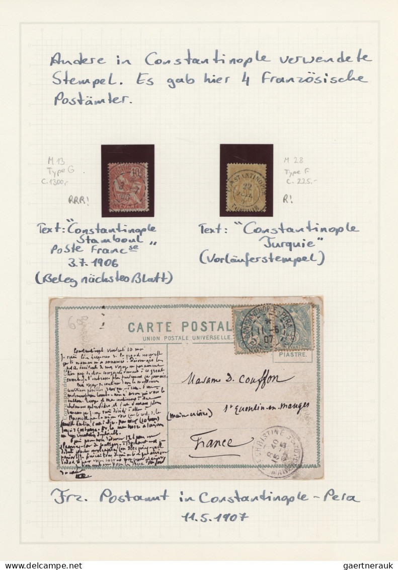 French Post Offices In The Levant: 1860/1910 (ca.), Collection Of Apprx. 50 Stam - Other & Unclassified