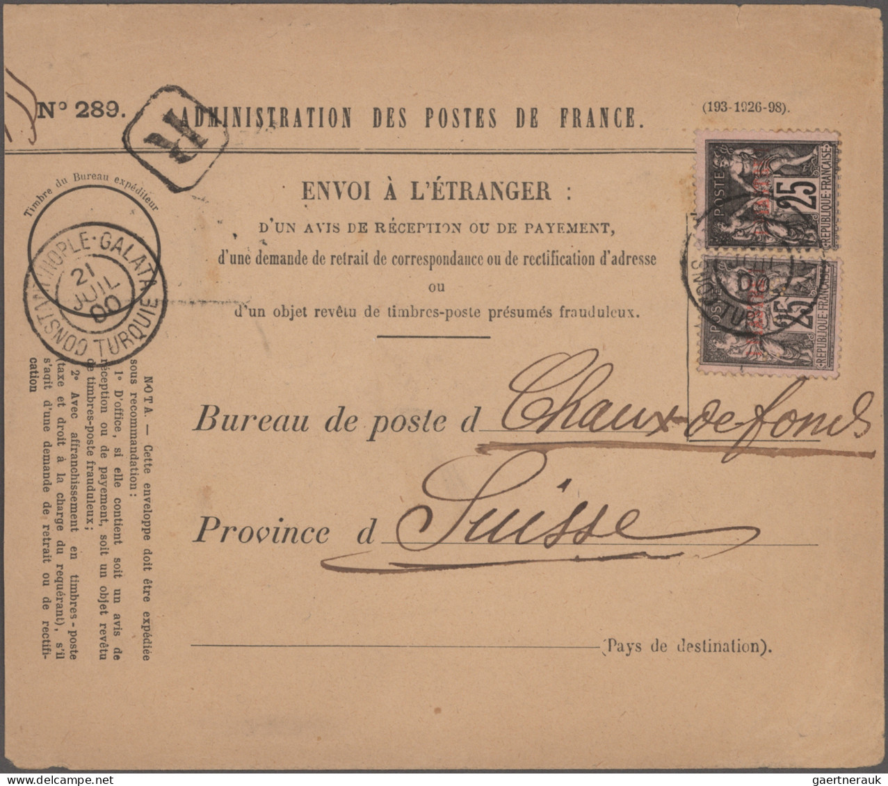 French Post Offices In The Levant: 1900/1922 Group Of 15 Covers, Picture Postcar - Altri & Non Classificati