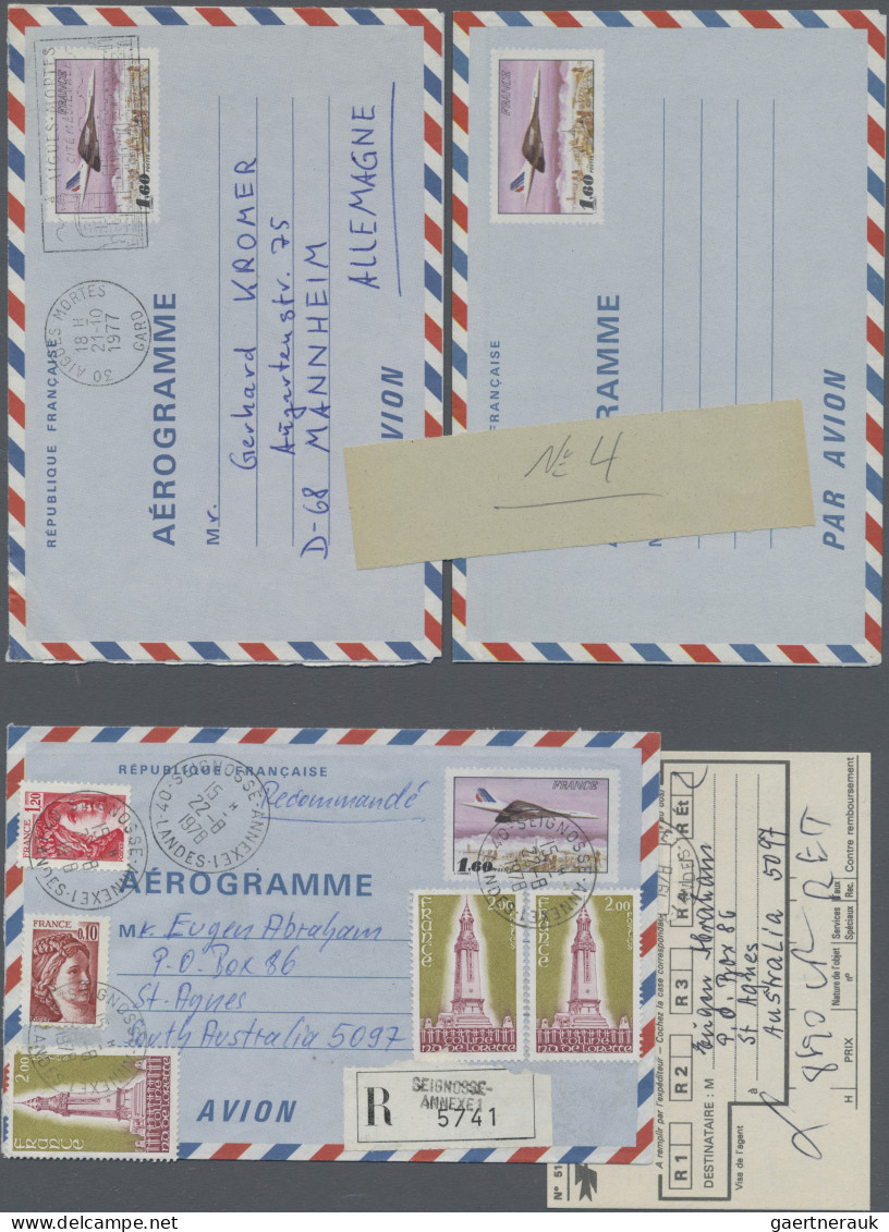 France - Postal Stationery: 1970/2000 (ca.), Collection Of 96 Used/unused Air Le - Altri & Non Classificati