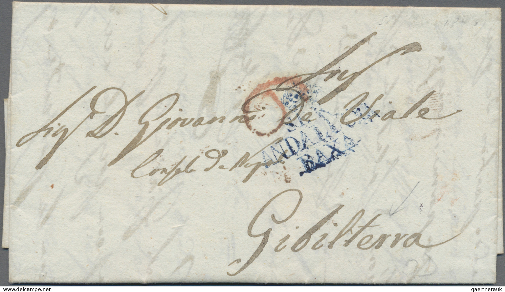 Gibraltar: 1840/1940's: 18 Covers, Postcards And Postal Stationery Items Sent Fr - Gibilterra